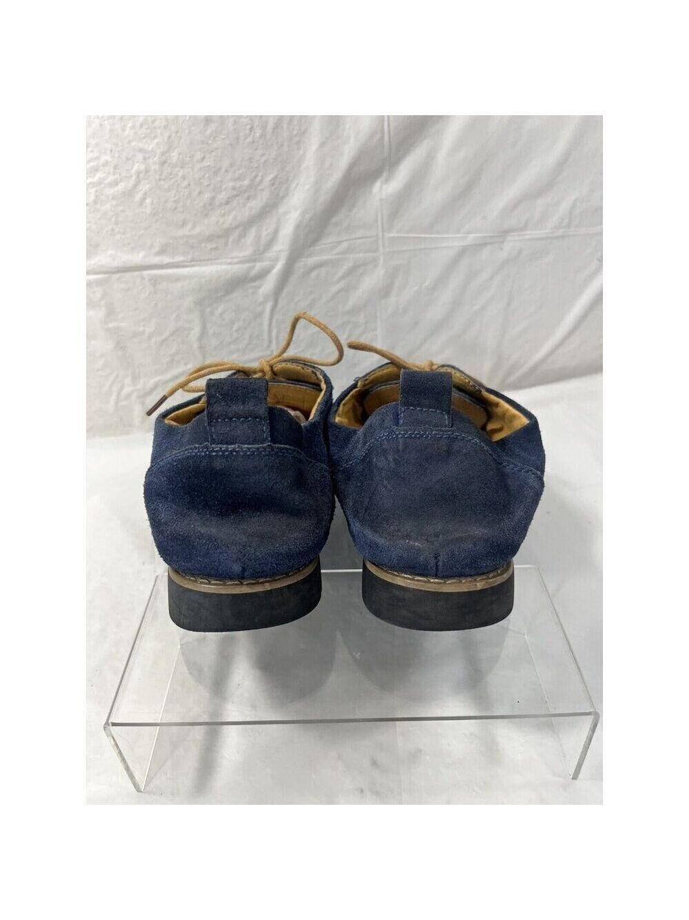iLoveSIA Men's Blue Suede Tan Accents Oxford Shoes Sz 9 - Picture 11 of 16